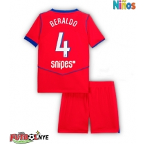 Camiseta Paris Saint-Germain Lucas Beraldo #4 Tercera Equipación para niños 2025-26 manga corta (+ pantalones cortos)